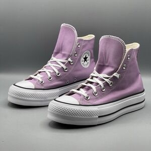 Converse Women's 8 Sneakers Purple Platform Hi Top CTAS Lift A09392F